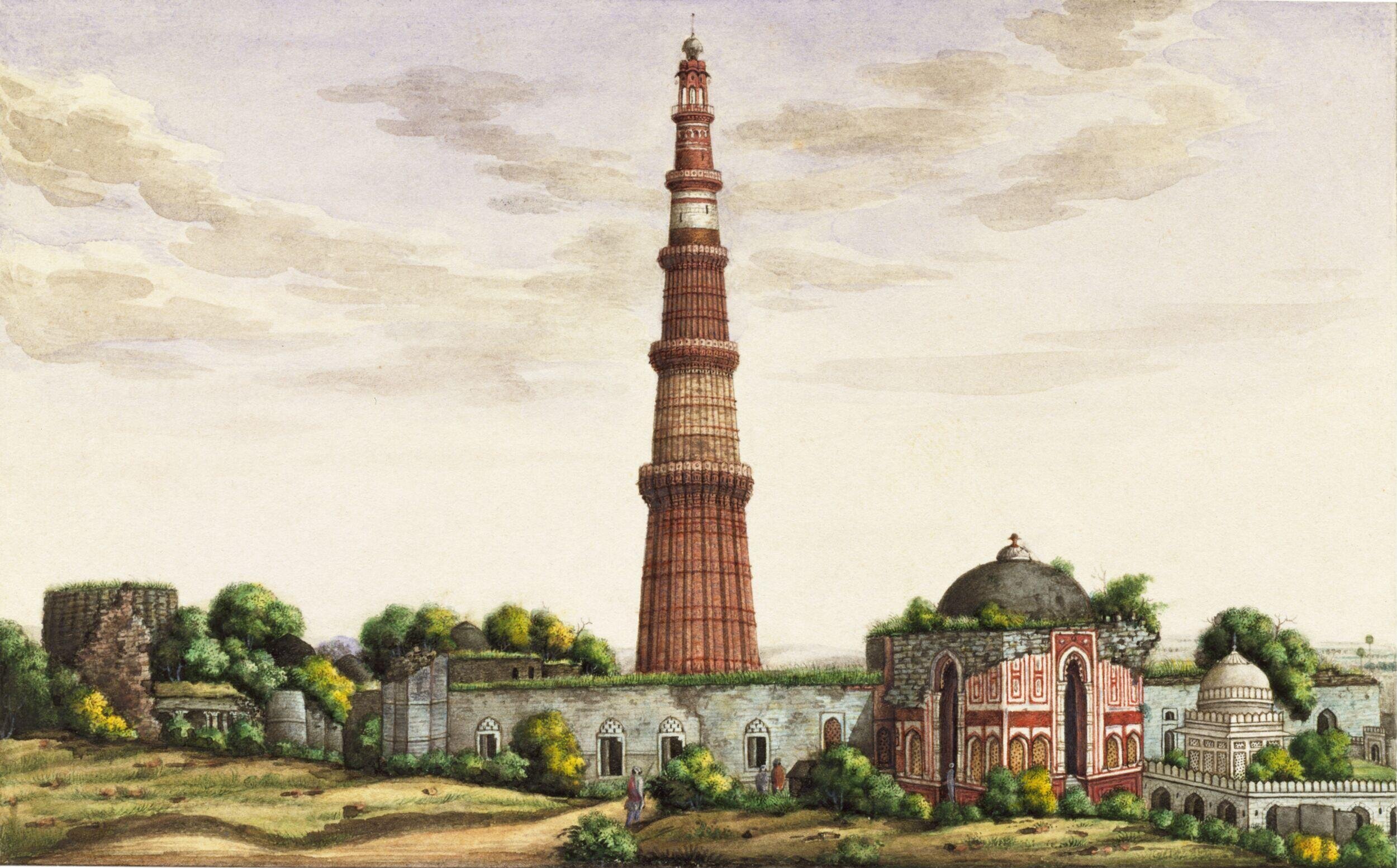 Captured in Time: The Lost Cupola of the Qutub Minar.